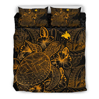 Polynesian Bedding Set - Papua New Guinea Duvet Cover Set Gold Color - Polynesian Pride