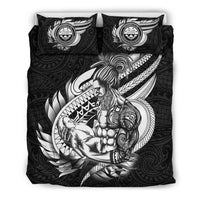 Polynesian Bedding Set - Federated States Of Micronesia Duvet Cover Set Father And Son Black - Polynesian Pride