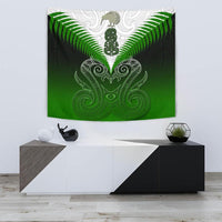 Maori Manaia New Zealand Tapestry Green Wall Tapestry - Manaia Small 60" x 51" Green - Polynesian Pride