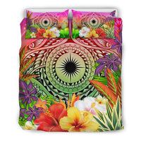 Marshall Polynesian Bedding Set - Manta Ray Tropical Flowers - Polynesian Pride