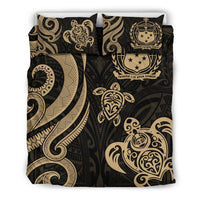 Samoa Polynesian Bedding Set - Gold Tentacle Turtle - Polynesian Pride