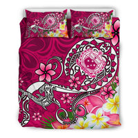 Samoa Bedding Set - Turtle Plumeria (Pink) - Polynesian Pride
