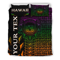Hawaii Custom Personalised Bedding Set - Hawaii Seal Rocket Style - Polynesian Pride