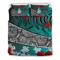 New Caledonia Bedding Set - Lizard And Turtle Green - Polynesian Pride