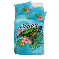 Hawaiian Ohana Turtle And Hibiscus Polynesian Bedding Set - Polynesian Pride