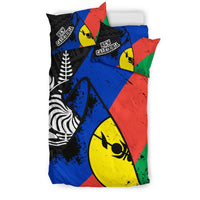 New Caledonia Duvet Cover Set - Special Grunge Flag - Polynesian Pride