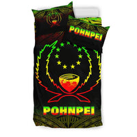 Pohnpei Duvet Cover Set - Reggae Fog Style - Polynesian Pride