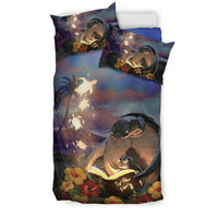 Hawaiian Hibiscus Palm Tree Turtle Read Book Polynesian Bedding Set - Polynesian Pride