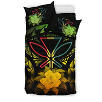 Hawaii Duvet Cover Set - Kanaka Maoli Reggae Hibiscus Rising - Polynesian Pride