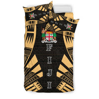 Fiji Duvet Cover Set - Polynesian Tattoo Gold - Polynesian Pride