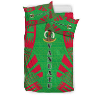 Vanuatu Duvet Cover Set - Polynesian Tattoo Flag - Polynesian Pride