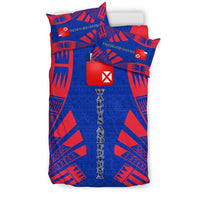 Wallis And Futuna Duvet Cover Set - Polynesian Tattoo Flag - Polynesian Pride