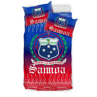 Polynesian Bedding Set - Samoa Coat Of Arms Duvet Cover Set - Polynesian Pride