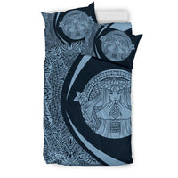 Hawaiian Madame Pele Plumeria Polynesian Bedding Set Circle Style - Polynesian Pride