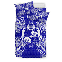 Polynesian Bedding Set - Tonga Duvet Cover Set Map Blue - Polynesian Pride