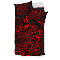Polynesian Bedding Set - Papua New Guinea Duvet Cover Set Red Color - Polynesian Pride