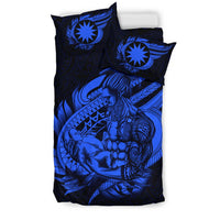 Polynesian Bedding Set - Nauru Duvet Cover Set Father And Son Blue - Polynesian Pride