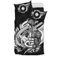 Polynesian Bedding Set - Marshall Islands Duvet Cover Set Father And Son Black - Polynesian Pride