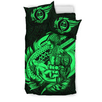 Polynesian Bedding Set - Guam Duvet Cover Set Father And Son Green - Polynesian Pride