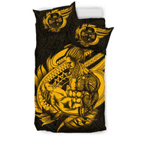 Polynesian Bedding Set - Fiji Duvet Cover Set Father And Son Gold - Polynesian Pride