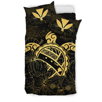 Hawaii Bedding Set - Hawaii Turtle Kanaka Golden Bedding Set - Polynesian Pride