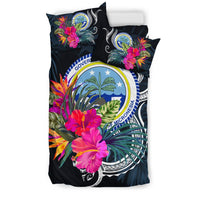 Polynesian Bedding Set - Federated States Of Micronesia Duvet Cover Set Tropical Flowers - Polynesian Pride