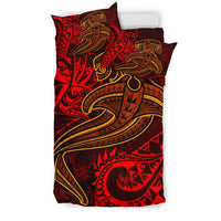 Polynesian Bedding Set - Red Shark Polynesian Tattoo - Polynesian Pride