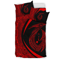 Hawaii Fish Hook Polynesian Bedding Set - Circle Style Red - Polynesian Pride
