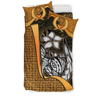 Pohnpei Micronesian Bedding Set Gold - Turtle With Hook - Polynesian Pride