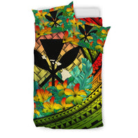 Kanaka Maoli (Hawaiian) Bedding Set - Lauhala Polynesian Hibiscus Reggae - Polynesian Pride