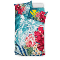 Hawaiian Bedding Set - Coral Tropical Turtle Bedding Set - Polynesian Pride