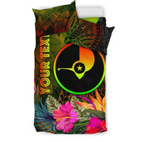 YAP Polynesian Personalised Bedding Set - Hibiscus and Banana Leaves - Polynesian Pride