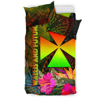 Wallis and Futuna Polynesian Bedding Set - Hibiscus and Banana Leaves - Polynesian Pride