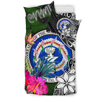 Northern Mariana Islands Bedding Set - Turtle Plumeria Banana Leaf - Polynesian Pride