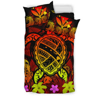 Hawaii Bedding Set - Hawaii Turtle Polynesian Red Bedding Set - Kuly Style - Polynesian Pride