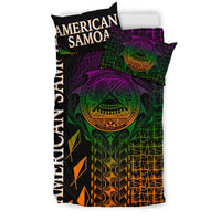 American Samoa Bedding Set - AS Seal Rocket Style - Polynesian Pride