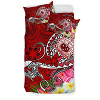 Samoa Bedding Set - Turtle Plumeria (Red) - Polynesian Pride