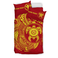 Hawaii Polynesian Personalised Bedding Set - Vintage Polynesian Turtle (Red) - Polynesian Pride