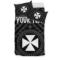 Wallis and Futuna Personalised Bedding Set - Wallis and Futuna Seal With Polynesian Tattoo Style - Polynesian Pride