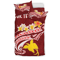 Papua New Guinea Custom Personalised Bedding Set - PNG Seal Polynesian Patterns Plumeria - Polynesian Pride