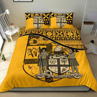 Fiji Duvet Cover Set - Fiji Flag & Coat Of Arms Yellow - Polynesian Pride
