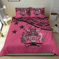 Solomon Island Duvet Cover Set - Flag & Coat Of Arms Pink - Polynesian Pride