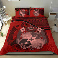 Polynesian Duvet Cover Set - Tonga Bedding Set Red - Polynesian Pride