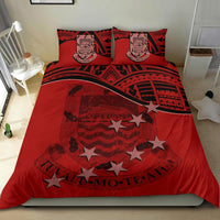 Tuvalu Duvet Cover Set - Coat Of Arms & Flag Red - Polynesian Pride
