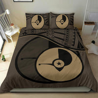 Yap Duvet Cover Set - Yap Flag Tattoo Brown - Polynesian Pride