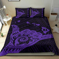 Hawaiian Shaka Aloha Map Polynesian Bedding Set Purple - Polynesian Pride