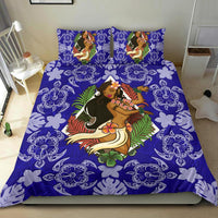 Polynesian Hawaii Duvet Cover Set - Hawaiian Girl Blue - Polynesian Pride