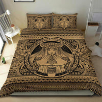 Hawaiian Madame Pele Plumeria Polynesian Bedding Set Gold - Polynesian Pride