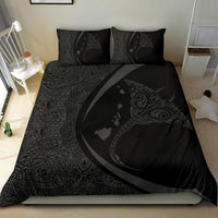 Hawaiian Map Manta Ray Polynesian Bedding Set - Gray - Circle Style - Polynesian Pride