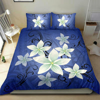 Hawaiian Plumeria Polynesian Bedding Set - Blue - Polynesian Pride